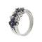 Bague 56 Bague 3 rangs diamants et saphirs 58 Facettes 30225
