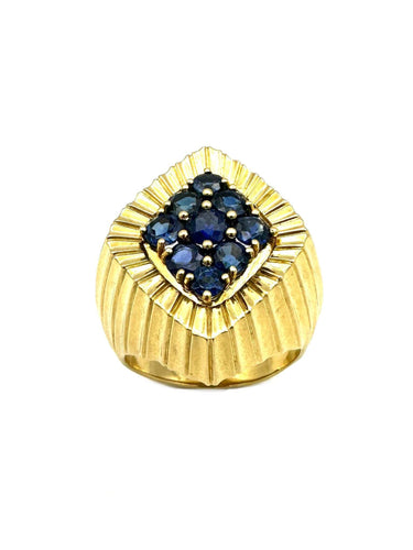 Bague 56 PIAGET - Bague vintage or jaune et saphir 58 Facettes