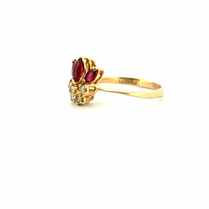 Bague 58 Bague Or jaune rubis et diamants 58 Facettes 67-GS38371-12