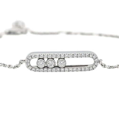 Bracelet Bracelet Messika Baby Move Or blanc Diamant 58 Facettes 4195562RV