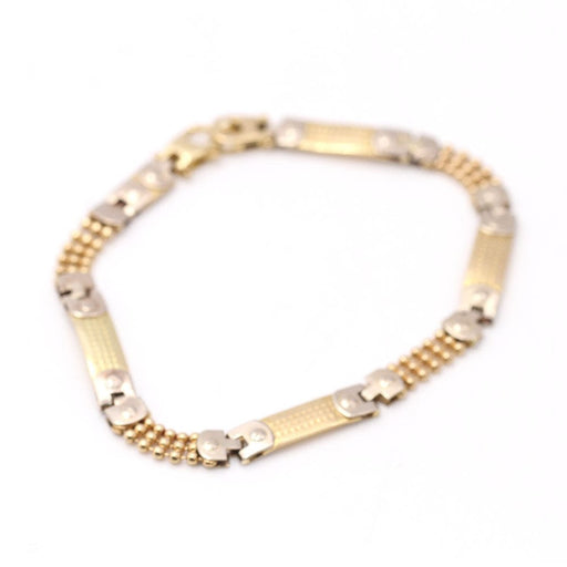 Bracelet Pre-owned articulated two-tone gold bracelet 58 Facettes E360923