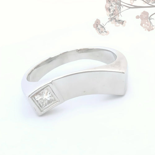 Bague 61.5 Bague diamant en or gris 58 Facettes AA 1736