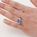 Ring 51 Sapphire diamond ring 58 Facettes