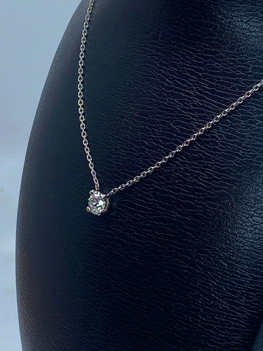 Collier Collier chaîne or blanc diamant 0,49 carat 58 Facettes AB415