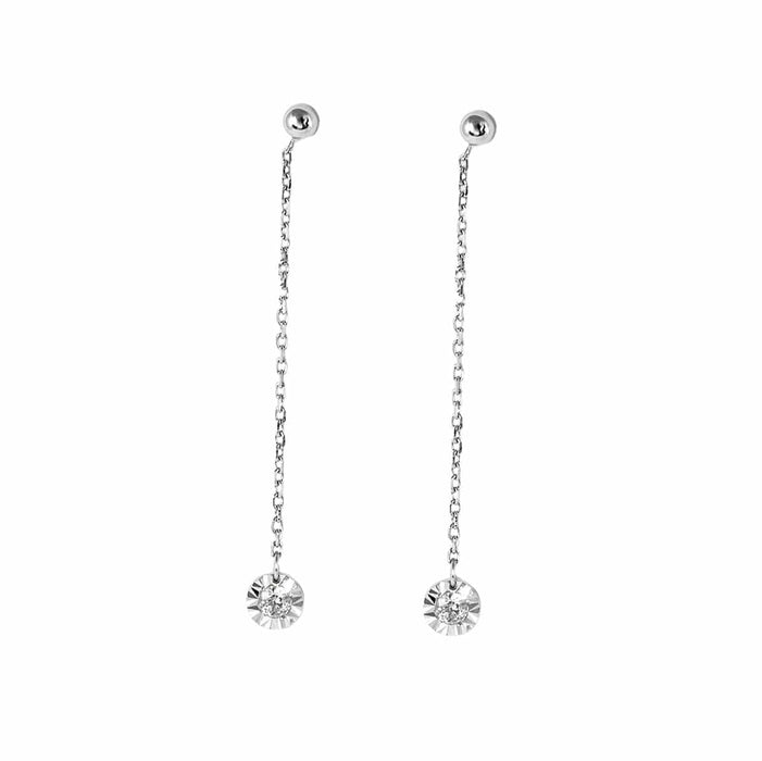 BOUCLES D'OREILLE OR BLANC DIAMANTS