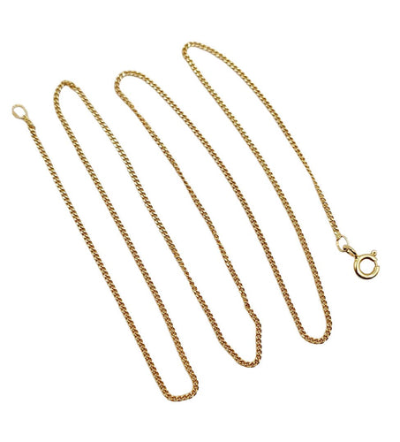 Collier Chaine vintage or jaune maille gourmette 46 cm 58 Facettes A06086