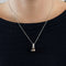 Pendentif pendentif or blanc perle grise diamants 58 Facettes M8643