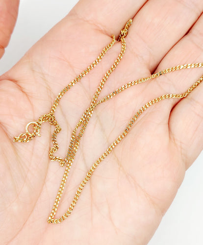 Chaîne - Chaîne gourmette vintage en or 18k 44 cm