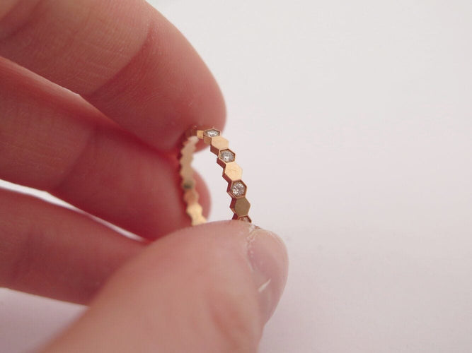 Bague 50 bague CHAUMET bee my love 081933 t50 diamants or rose 18k 58 Facettes 272597