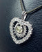 Pendentif Pendentif coeur or blanc diamants 58 Facettes AB438