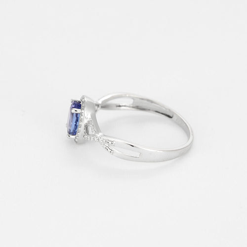 Bague 56 Bague en Or jaune, tanzanite et diamants 58 Facettes VEN0021