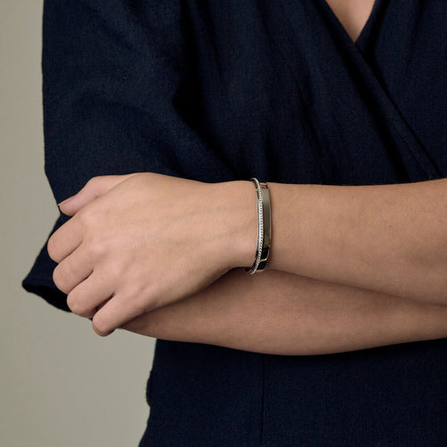 Bracelet Bracelet Messika Kate Bangle en or blanc et diamants 58 Facettes