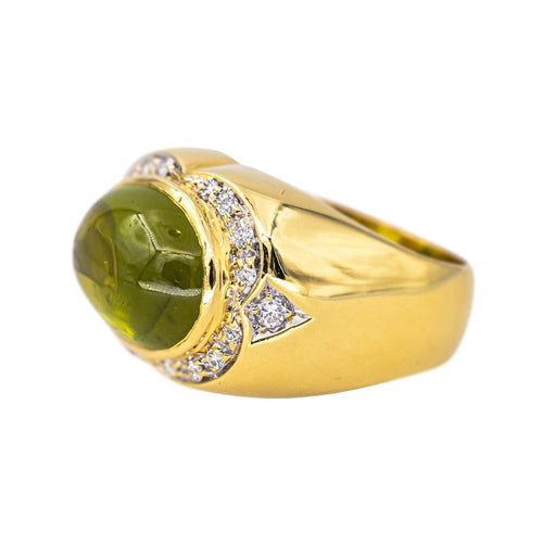 Bague 54 Bague  Cocktail Or jaune Péridot, Diamant 58 Facettes 4377113RV