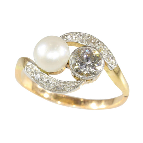 Bague 52 L'amour entrelacé : l'histoire d'une bague vieille d'un siècle 58 Facettes 15104-0064