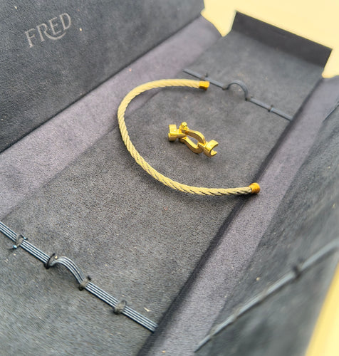 Bracelet Bracelet Force 10 Fred en or et acier petit modèle 58 Facettes