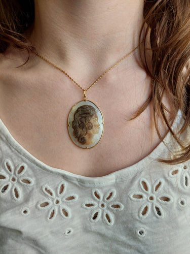 Pendentif PENDENTIF CAMÉE NACRE TAHITIENNE 58 Facettes 086671