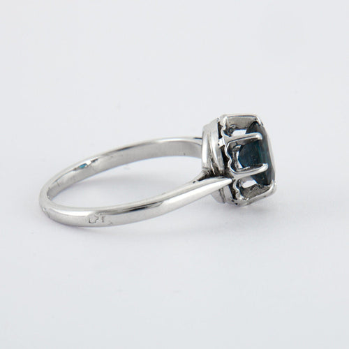 Bague 51 Bague Saphir Or Blanc Platine 58 Facettes