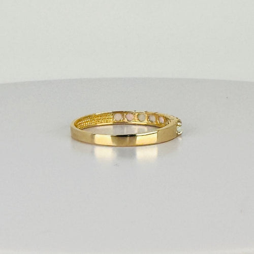 Bague opales facettées en or jaune 14k