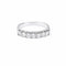 Bague 53 Demi alliance diamants or blanc 58 Facettes All;Demi.FA.17-B
