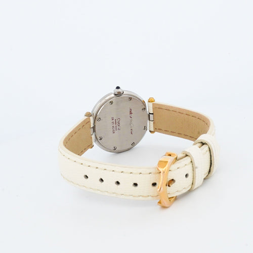 Montre Cartier - Montre Santos Vendôme cadran ivoire chiffres romains acier et or jaune 58 Facettes