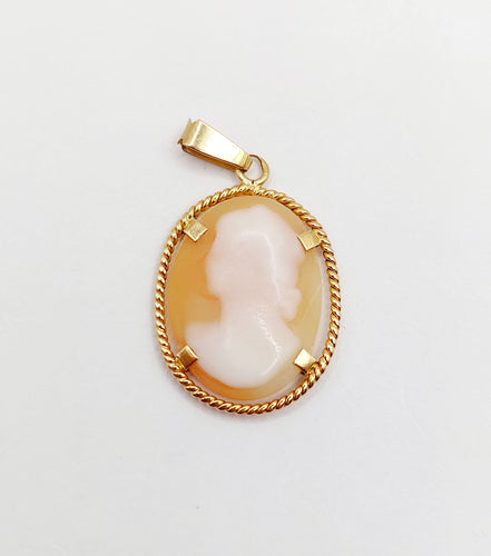 Pendentif Pendentif - Pendentif vintage art déco en or 18k camée coquille 58 Facettes A06601
