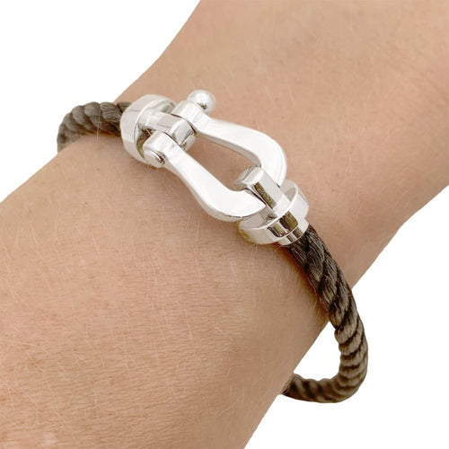 Bracelet Bracelet Fred, "Force 10", or blanc, corderie. 58 Facettes 34823