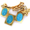 Collier Collier en or jaune avec turquoise 58 Facettes
