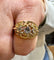 Bague 49 Bague ancienne ajourée en or jaune et diamants 58 Facettes