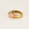 Bague 51.5 VAN CLEEF & ARPELS - Bague or jaune corail peau d'ange et diamants 58 Facettes