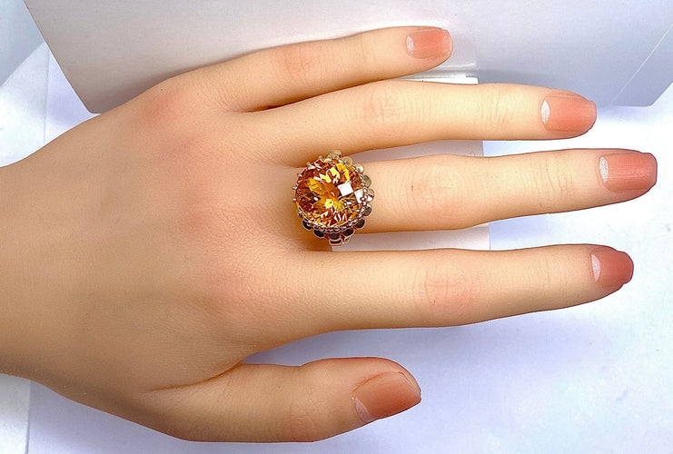 Bague 53 Bague en or jaune, topaze 58 Facettes AB595bis