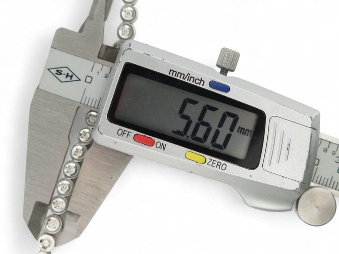 Bracelet bracelet tennis t19 serti de 35 diamants 2.1ct en or blanc 14k 16gr 58 Facettes 268155