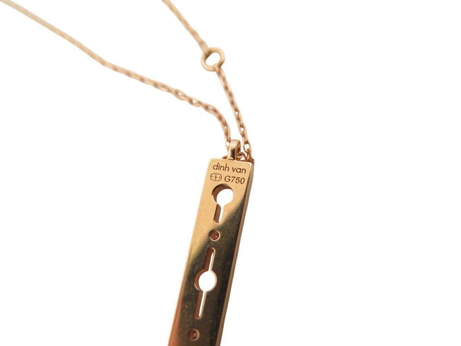 Collier collier sautoir DINH VAN pulse 628212 pendentif chaine or rose diamants gm 58 Facettes 268900