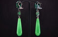 Boucles d'oreilles Boucles d'oreilles Emeraudes Jade Agate verte 58 Facettes