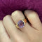 Anello oro giallo con ametista 58 Facettes 28153
