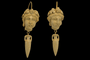 Boucles d'oreilles Boucles d'oreilles en or avec camées de lave antiques 58 Facettes 7604