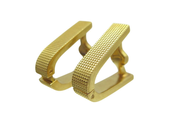 Boutons de manchette boutons de manchettes guilloches pointes de diamant or jaune 18k 12gr links 58 Facettes 271267