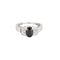 Bague 47 Solitaire or blanc, saphir et diamants 58 Facettes GU105