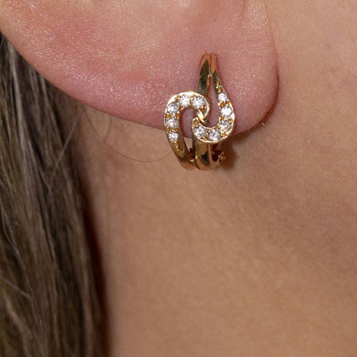 Boucles d'oreilles Boucles d'oreilles originales 1955 en Or et Diamant 58 Facettes D361042JC