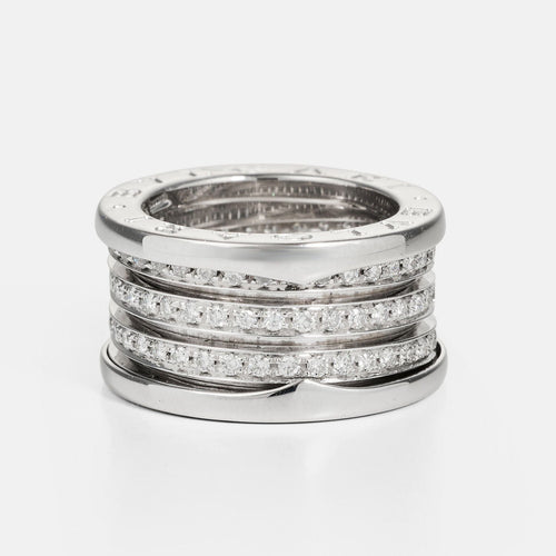 Bague 50 BULGARI - Bague B.Zero1 en or blanc et diamants 58 Facettes