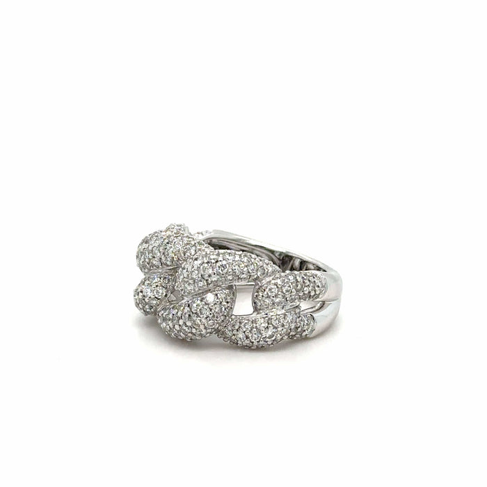 Bague 54 Bague Maillon Or blanc et Diamants 58 Facettes 1.0000303/1