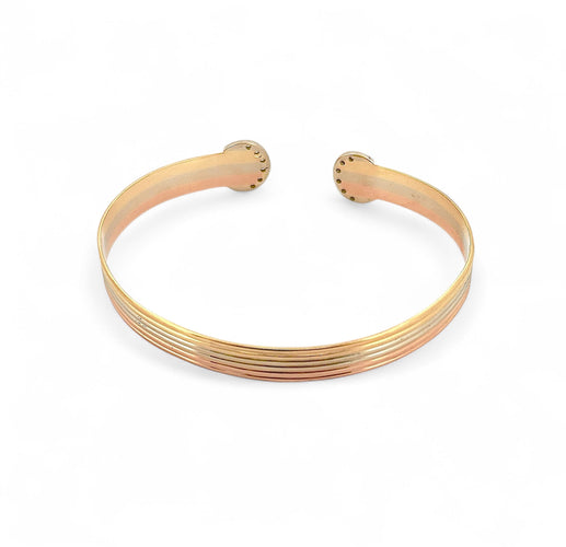 Bracelet Bracelet jonc 3 ors 18 carats et diamants 58 Facettes