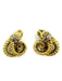 Boucles d'oreilles ZOLOTAS. Boucles d'Oreilles Vintage Or Jaune, Rubis et Diamants 58 Facettes