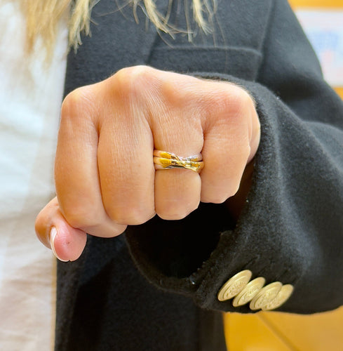 Bague 53 Alliance 3 ors 18 carats 58 Facettes