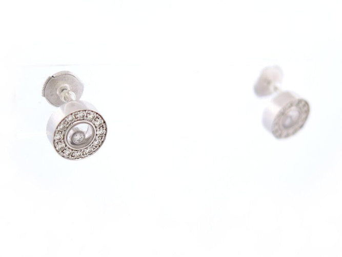 Boucles d'oreilles boucles d'oreilles CHOPARD happy  icons 833087 or blanc & diamants 58 Facettes 268811
