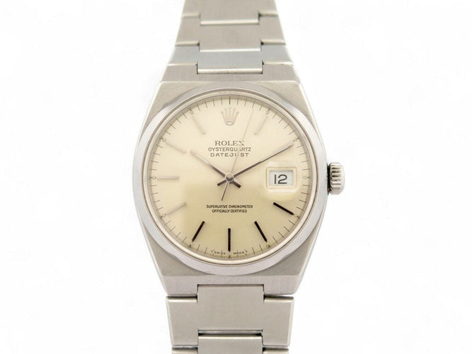 Montre vintage montre ROLEX 17000 oysterquartz datejust 36 mm acier  quartz 58 Facettes 270379
