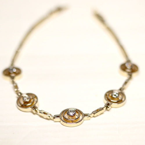 Bracelet Bracelet Articulé en Deux Ors et Diamant 58 Facettes A11343