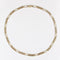 Collier Chaine massive or jaune gourmette alternée limée 58 Facettes CVCH18