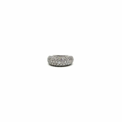 Bague 51 CHAUMET - Bague jonc or blanc diamants 58 Facettes Z1350524
