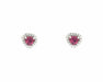 Boucles d'oreilles Boucles d'oreilles avec coeur rubis et diamants 58 Facettes