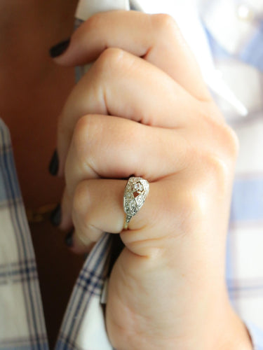 Bague art déco or diamant